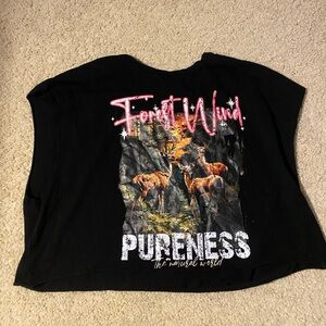 Shien black crop top